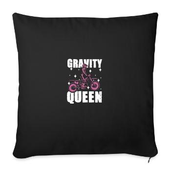 Gravitiy queen Dirt Bike Rider funny motorcross - Sofakissenbezug 45 x 45 cm - Schwarz - Vorne