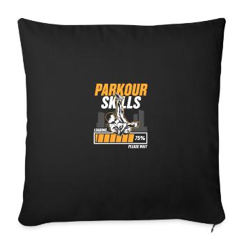 Parkour skills freerunning jumping - Sofa pillowcase 17,3'' x 17,3'' (45 x 45 cm) - black - Front