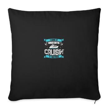 Cruise Funny Matching Cruise Ship Couple Family - Sofa pillowcase 17,3'' x 17,3'' (45 x 45 cm) - black - Front