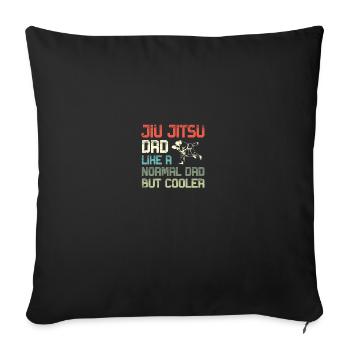 Jiu Jitsu Papa Comme un père normal mais Jiu plus cool - Housse de coussin décorative 45 x 45 cm - noir - Devant