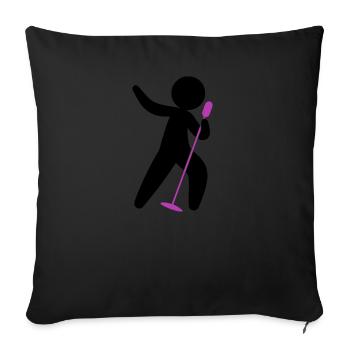 Popstar - Sofa pillowcase 17,3'' x 17,3'' (45 x 45 cm) - black - Front