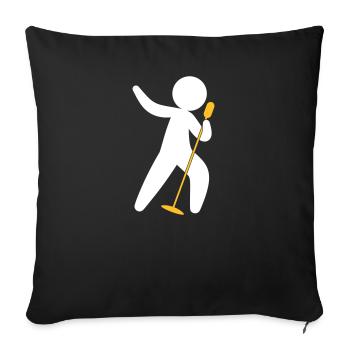 Popstar - Sofa pillowcase 17,3'' x 17,3'' (45 x 45 cm) - black - Front