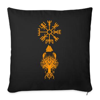 Yggdrasil - Sofakissenbezug 45 x 45 cm - Schwarz - Vorne