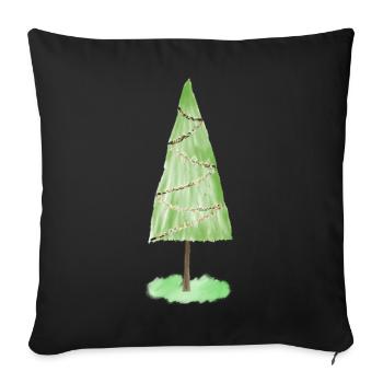 Festive Fir Ornaments Graphic - Sofa pillowcase 17,3'' x 17,3'' (45 x 45 cm) - black - Front