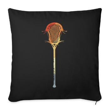 Retro Lacrosse Sticks - Sofa pillowcase 17,3'' x 17,3'' (45 x 45 cm) - black - Front