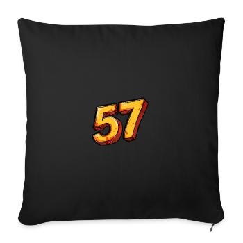 57 Number Comic - Sofa pillowcase 17,3'' x 17,3'' (45 x 45 cm) - black - Front
