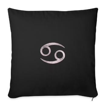 Cancer Zodiac Sign - Sofa pillowcase 17,3'' x 17,3'' (45 x 45 cm) - black - Front