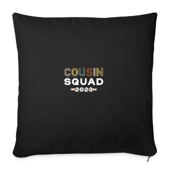 Cousin Squard 2023 - Sofa pillowcase 17,3'' x 17,3'' (45 x 45 cm) - black - Front
