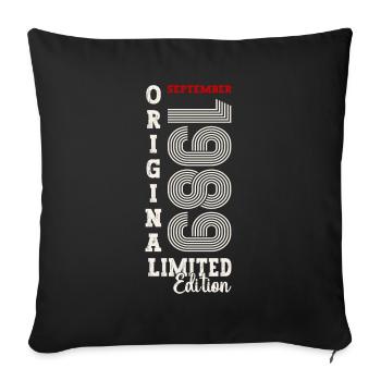 35ème Anniversaire Légende Septembre 1989 Millésime 89 - Housse de coussin décorative 45 x 45 cm - noir - Devant