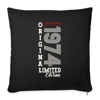 50th Birthday Legend September 1974 Volume 74 - Sofa pillowcase 17,3'' x 17,3'' (45 x 45 cm) - black - Front