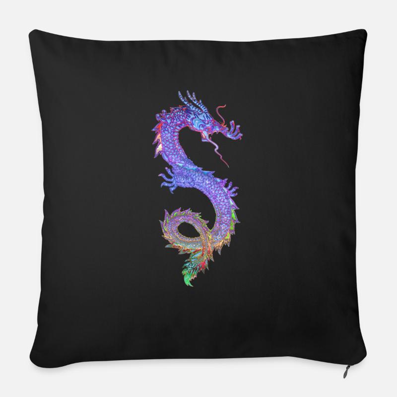 MAGIC DRAGON - Sofakissenbezug 45 x 45 cm - Schwarz