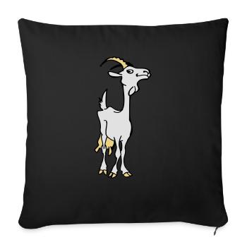 Chèvre - Housse de coussin décorative 45 x 45 cm - noir - Devant