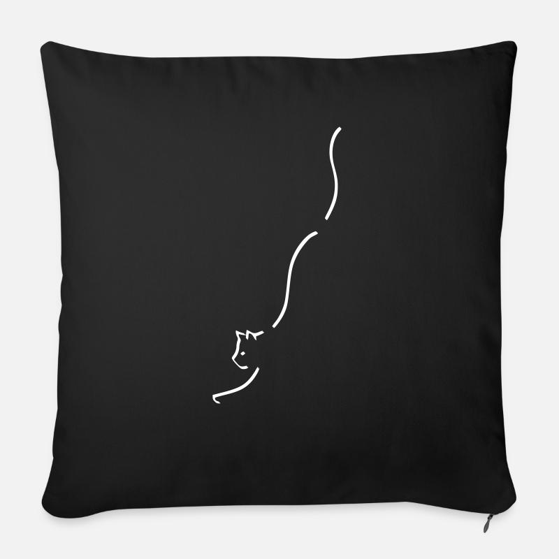 Katze Silhouette - Sofakissenbezug 45 x 45 cm - Schwarz