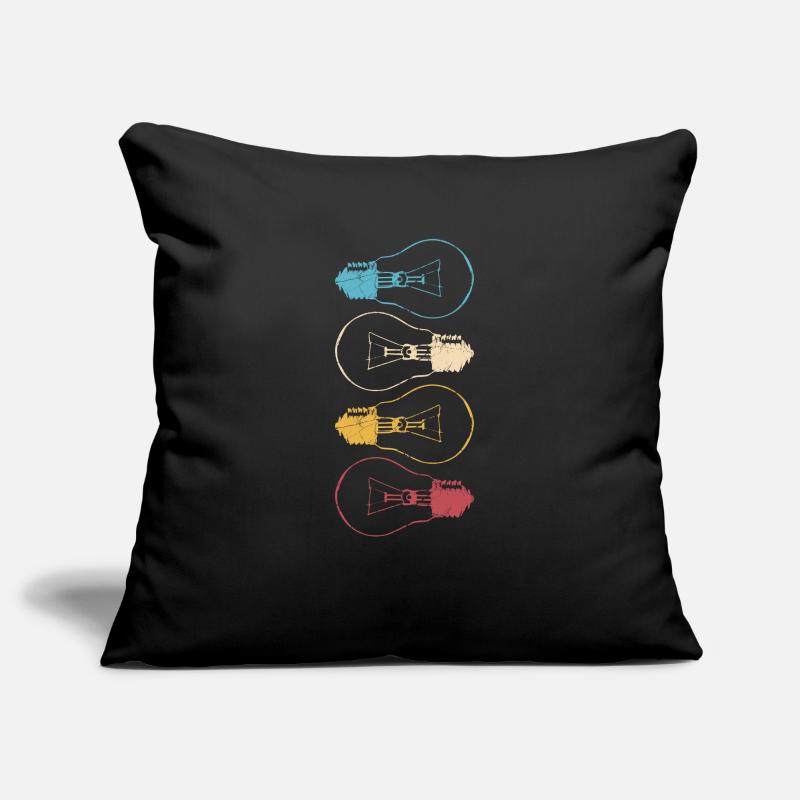 Idea Light Bulb Light Brain Cool Lamp Thinking 2 Sofa pillowcase 17,3'' x 17,3'' (45 x 45 cm)