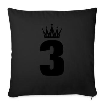 3 - Housse de coussin décorative 45 x 45 cm - noir - Devant