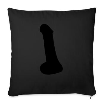 Penis - Sofakissenbezug 45 x 45 cm - Schwarz - Vorne