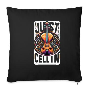Just Cellin' 5 - Sofa pillowcase 17,3'' x 17,3'' (45 x 45 cm) - black - Front