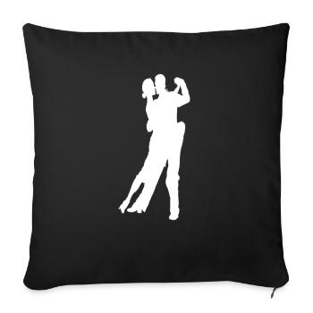 Salsa Tango Walzer Foxtrott Tanzsport Geschenkidee - Sofakissenbezug 45 x 45 cm - Schwarz - Vorne