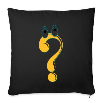 Fragezeichen Figur Symbol Idee Geschenk Comic - Sofakissenbezug 45 x 45 cm - Schwarz - Vorne