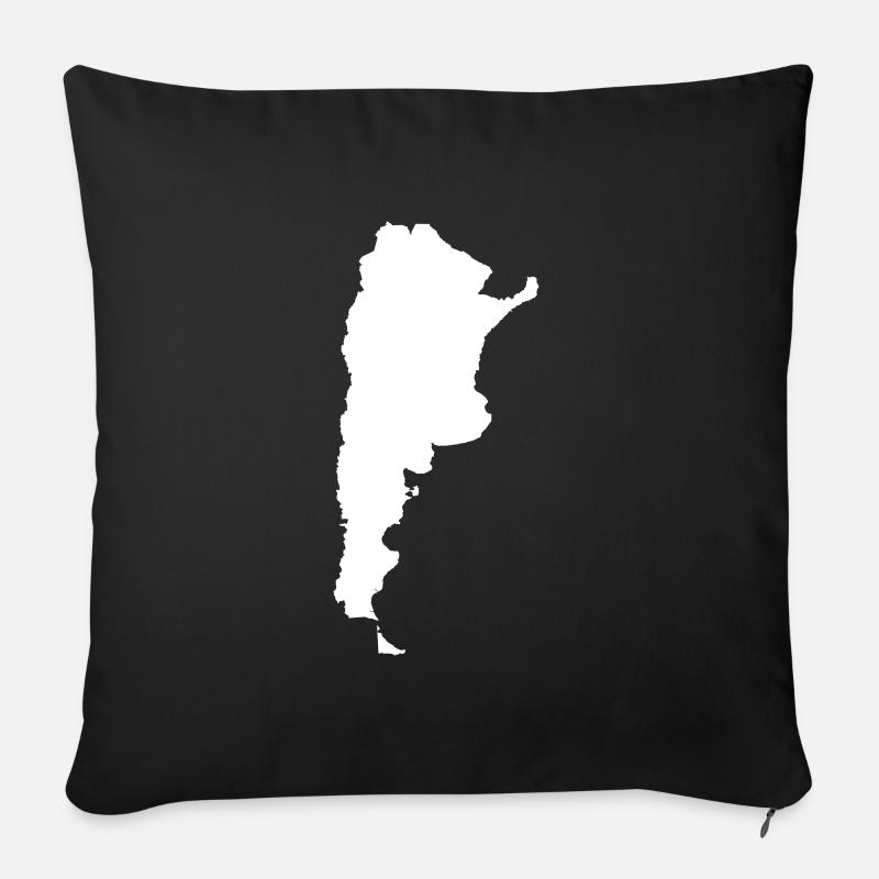 Argentinien - Sofakissenbezug 45 x 45 cm - Schwarz