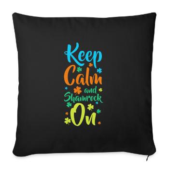 Cloverleaf Motivation Money Joie de vivre - Sofa pillowcase 17,3'' x 17,3'' (45 x 45 cm) - black - Front