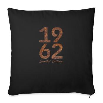 Vintage 1962 Limited Edition Rust Look - Sofa pillowcase 17,3'' x 17,3'' (45 x 45 cm) - black - Front