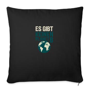 Il n’y a pas de planète B. - Housse de coussin décorative 45 x 45 cm - noir - Devant