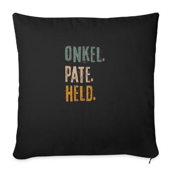 Uncle Godfather Hero Gift for Godfather - Sofa pillowcase 17,3'' x 17,3'' (45 x 45 cm) - black - Front