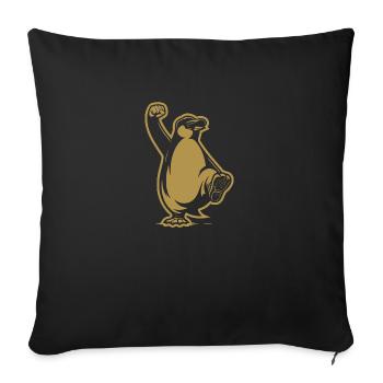 Resist Penguin Grunge Protest - Sofakissenbezug 45 x 45 cm - Schwarz - Vorne