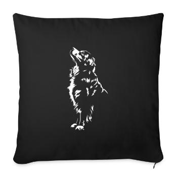 Bouvier Bernois Silhouette Chien Chien Wilsigns - Housse de coussin décorative 45 x 45 cm - noir - Devant