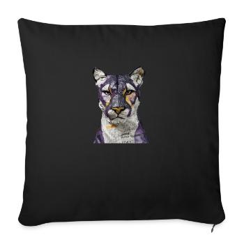 Tiger Tiger Tiger - Tiger Head - Sofa pillowcase 17,3'' x 17,3'' (45 x 45 cm) - black - Front