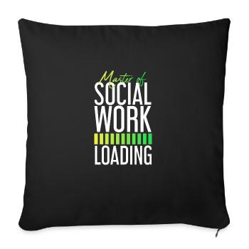 Travailleurs sociaux Travail social Travail social - Housse de coussin décorative 45 x 45 cm - noir - Devant