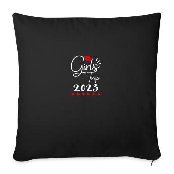 Girl Strip 2023 Girls Trip Crew Girls Tour Girls - Sofa pillowcase 17,3'' x 17,3'' (45 x 45 cm) - black - Front