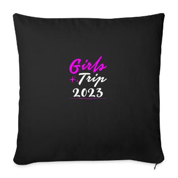 Girl Strip 2023 Girls Trip Crew Girls Tour Girls - Sofa pillowcase 17,3'' x 17,3'' (45 x 45 cm) - black - Front