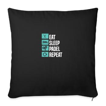 Padel Tennis Paddle Padel Ball Paddling Padel Tennis - Sofa pillowcase 17,3'' x 17,3'' (45 x 45 cm) - black - Front
