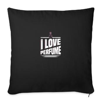 Parfüm Fragrance Perfüm Perfume Parfum Duft - Housse de coussin décorative 45 x 45 cm - noir - Devant