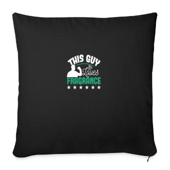 Parfüm Fragrance Perfüm Perfume Parfum Duft - Housse de coussin décorative 45 x 45 cm - noir - Devant