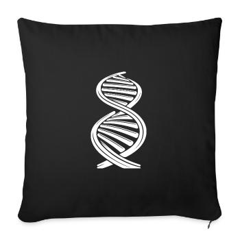 Nucleotide chain DNA strand double helix - Sofa pillowcase 17,3'' x 17,3'' (45 x 45 cm) - black - Front