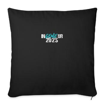 Engineer Genie Graduation 2025 - Sofa pillowcase 17,3'' x 17,3'' (45 x 45 cm) - black - Front