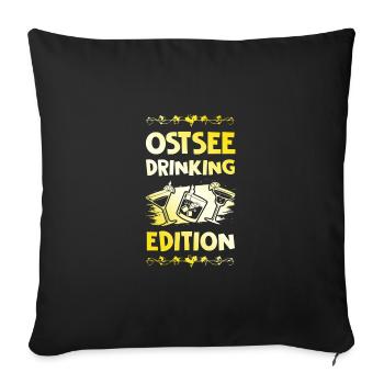 Dicton sur la mer Baltique - Housse de coussin décorative 45 x 45 cm - noir - Devant