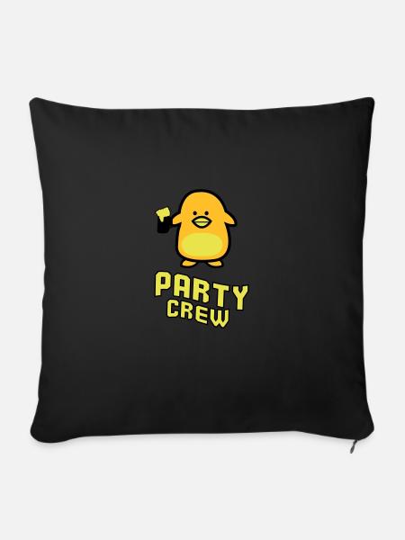 équipe de fête - Housse de coussin décorative 45 x 45 cm - noir