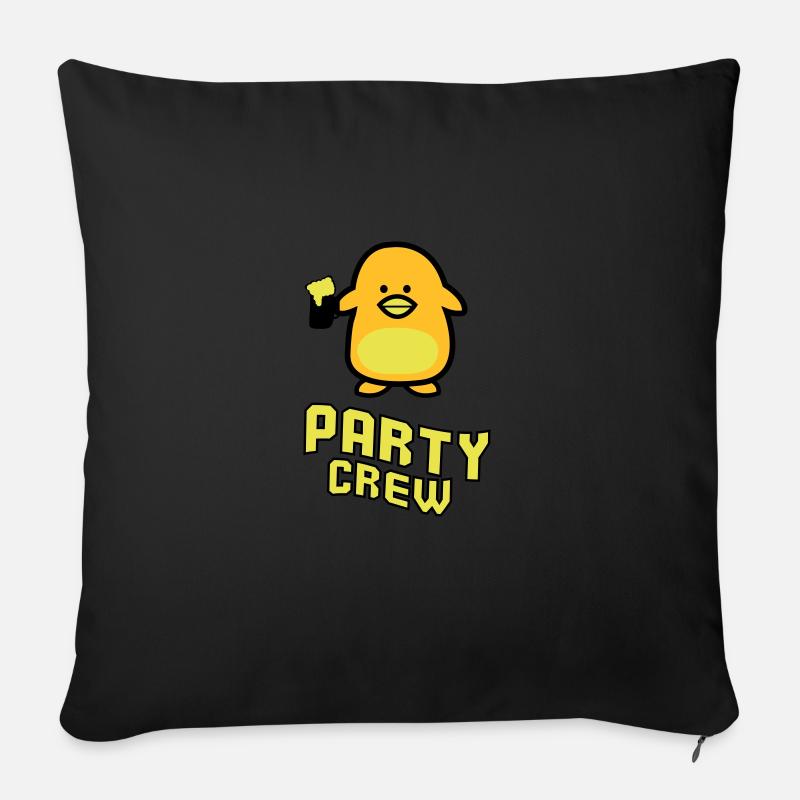 équipe de fête - Housse de coussin décorative 45 x 45 cm - noir