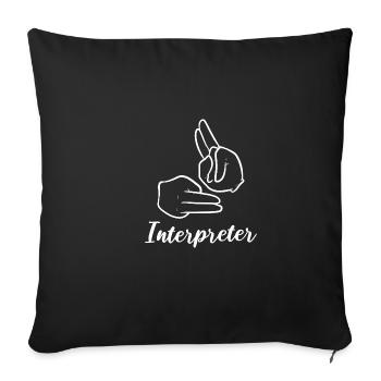 Wir lieben Dolmetscher Transkribier Geschenk - Sofakissenbezug 45 x 45 cm - Schwarz - Vorne