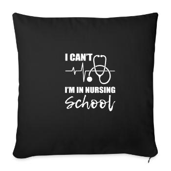 Nursing School Nurse Poison - Sofa pillowcase 17,3'' x 17,3'' (45 x 45 cm) - black - Front