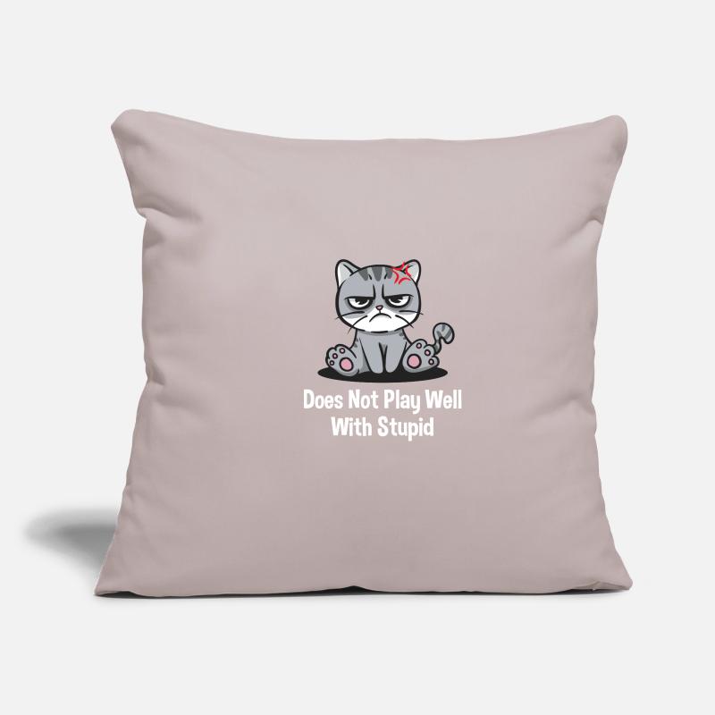 Does not play well sarcastically funny sarcasm -H Sofa pillowcase 17,3'' x 17,3'' (45 x 45 cm)
