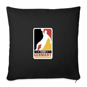 Handball - Team Germany - Sofa pillowcase 17,3'' x 17,3'' (45 x 45 cm) - black - Front
