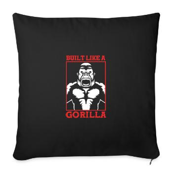 Gorilla - Sofakissenbezug 45 x 45 cm - Schwarz - Vorne