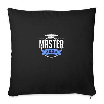 Master 2024 Master's Degree Graduation Graduate - Sofa pillowcase 17,3'' x 17,3'' (45 x 45 cm) - black - Front
