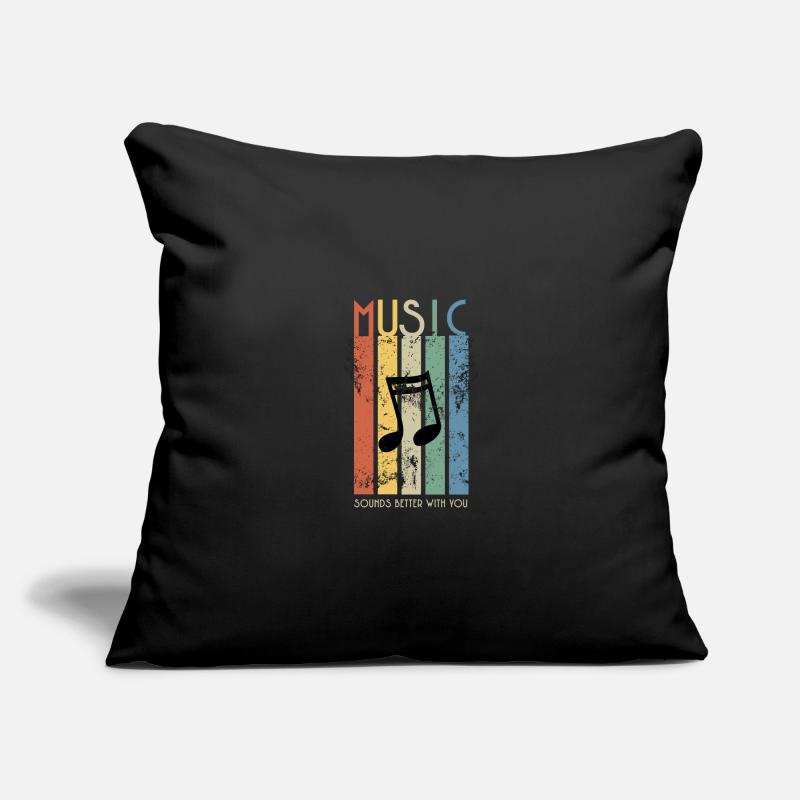 Musik klingt besser mit dir, mit einem Gitarrendesign Sofakissenbezug 45 x 45 cm