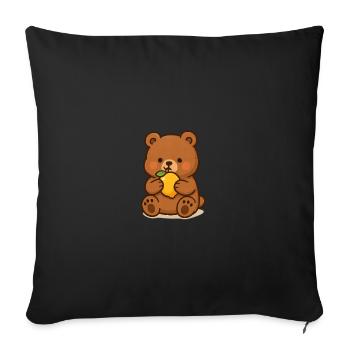 Cute Teddy Bear - Sofa pillowcase 17,3'' x 17,3'' (45 x 45 cm) - black - Front